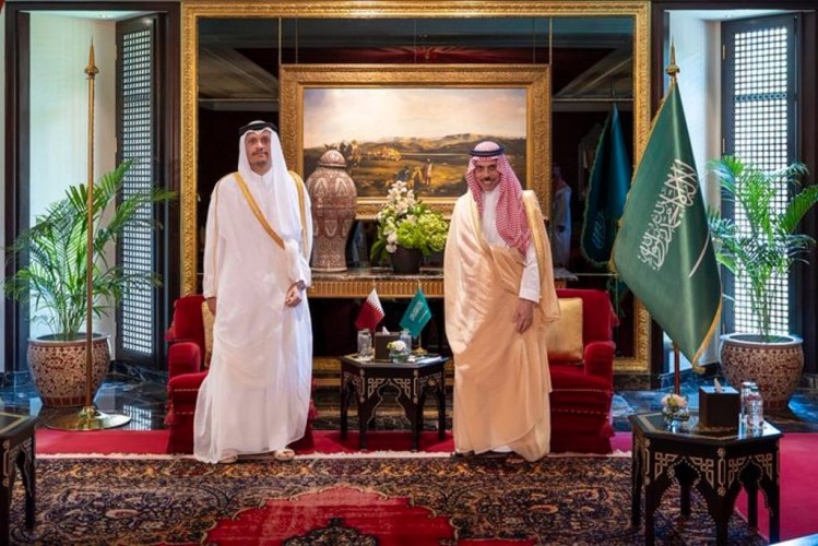وزير الخارجية يلتقي نظيره القطري لبحث التعاون الثنائي