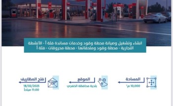 بلدية الخفجي تطرح 5 مواقع استثمارية متنوعة تصل مدتها الى 20 سنة بلدية الخفجي تطرح 5 مواقع استثمارية متنوعة تصل مدتها الى 20 سنة