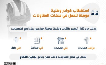 “هدف” والهيئة السعودية للمقاولين يفتحان التسجيل ببرنامج تدريبي لدعم توظيف الباحثين عن العمل في قطاع المقاولات “هدف” والهيئة السعودية للمقاولين يفتحان التسجيل ببرنامج تدريبي لدعم توظيف الباحثين عن العمل في قطاع المقاولات
