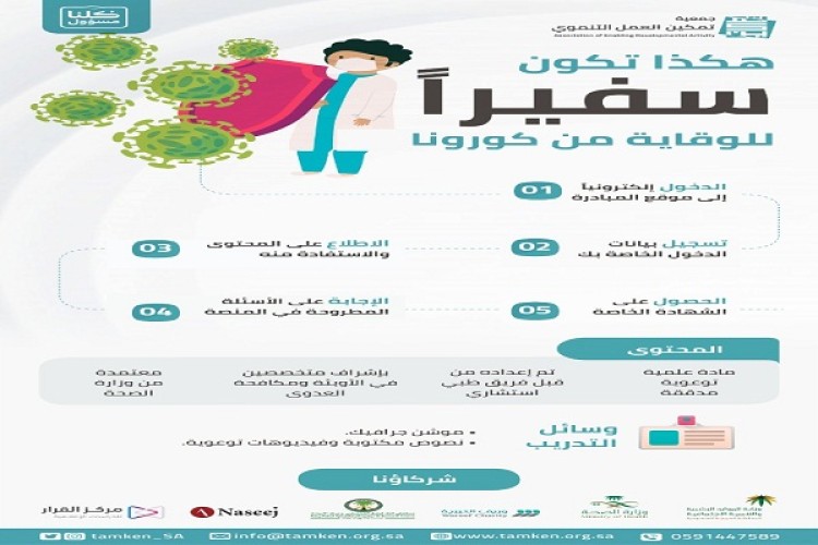 “سفير الوقاية”.. مبادرة توعوية للحدّ من آثار كورونا