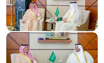 أمير الشرقية يستقبل رئيس جامعة حفر الباطن بمناسبة تعيينه