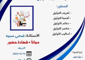 اللجنة النسائية بمركز حي العوالي وفريق عين مكة الإعلامي يقدمان أمسية أساليب التوثيق اللجنة النسائية بمركز حي العوالي وفريق عين مكة الإعلامي يقدمان أمسية أساليب التوثيق