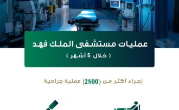 إجراء أكثر من 2800 عملية جراحية بمستشفى الملك فهد بالمدينة المنورة إجراء أكثر من 2800 عملية جراحية بمستشفى الملك فهد بالمدينة المنورة