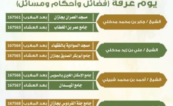 يوم عرفة برنامج دعوي توعوي بدعوة جازان