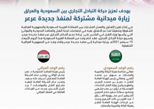 زيارة ميدانية مشتركة لمنفذ جديدة عرعر الحدودي بين السعودية والجمهورية العراقية الشقيقة زيارة ميدانية مشتركة لمنفذ جديدة عرعر الحدودي بين السعودية والجمهورية العراقية الشقيقة