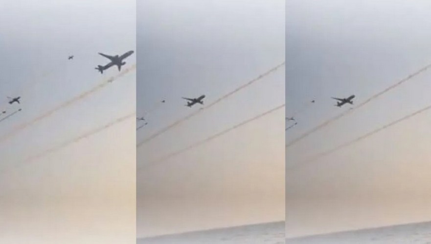 بالفيديو: عرض جوي في سماء جدة يبهر المتنزهين بألوان علم المملكة