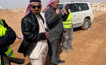 أمين حفر الباطن يتفقد مشروع تصريف مياه الأمطار ودرء أخطار السيول