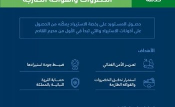 “البيئة” تطلق خدمة ترخيص استيراد الخضروات والفواكه الطازجة “البيئة” تطلق خدمة ترخيص استيراد الخضروات والفواكه الطازجة