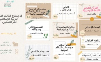 التربية الإسلامية بتعليم مكة يعقد لقاءً بعنوان مفاتيح التغير ممارسات إشرافية – اختبارات تحصيلية التربية الإسلامية بتعليم مكة يعقد لقاءً بعنوان مفاتيح التغير ممارسات إشرافية – اختبارات تحصيلية