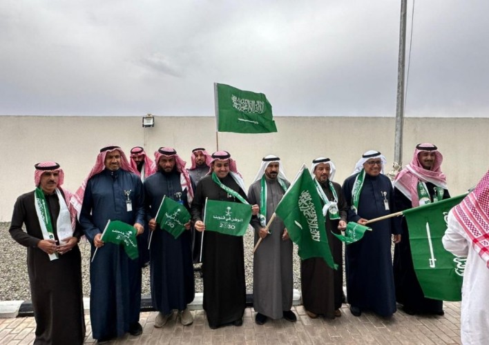 فرع وزارة الموارد البشرية والتنمية الاجتماعية بحائل يفعّل الاحتفاء بيوم العلم