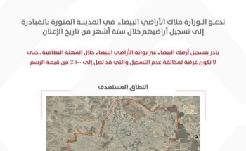 بدء تطبيق المرحلة الأولى من رسوم الأراضي البيضاء في المدينة المنورة وحاضرة عسير بدء تطبيق المرحلة الأولى من رسوم الأراضي البيضاء في المدينة المنورة وحاضرة عسير
