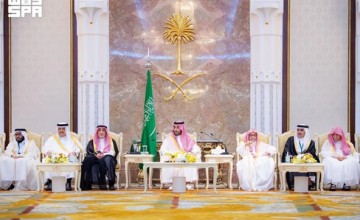 نيابة عن خادم الحرمين الشريفين.. سمو ولي العهد يستقبل في الديوان الملكي بقصر منى المهنئين بعيد الأضحى المبارك نيابة عن خادم الحرمين الشريفين.. سمو ولي العهد يستقبل في الديوان الملكي بقصر منى المهنئين بعيد الأضحى المبارك