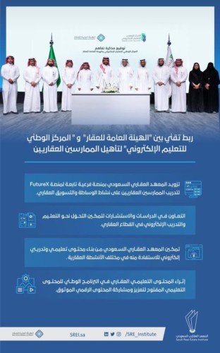 ربط تقني بين “الهيئة العامة للعقار” و”المركز الوطني للتعليم الإلكتروني” لتأهيل الممارسين العقاريين