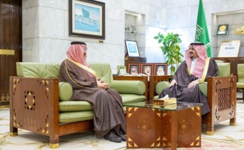 نائب أمير منطقة الرياض يستقبل محافظ المجمعة المكلّف حديثاً نائب أمير منطقة الرياض يستقبل محافظ المجمعة المكلّف حديثاً
