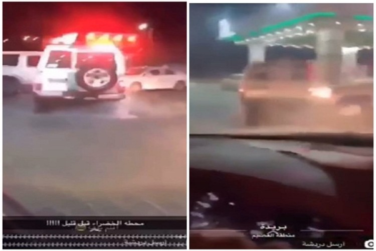 اصطدام ومحاولة هرب .. شاهد: دوريات المرور تطارد قائد مركبة متهور داخل محطة وقود بـ”بريدة”