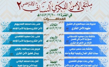 إسلامية جازان تطلق ملتقى الأمن الفكري النسائي الثاني افتراضياً اليوم الثلاثاء إسلامية جازان تطلق ملتقى الأمن الفكري النسائي الثاني افتراضياً اليوم الثلاثاء