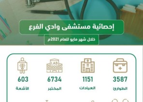 3587 مستفيد من خدمات قسم الطوارئ بمستشفى وادي الفرع