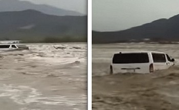 بالفيديو : شاهد.. سيل “عارم” يجرف سيارة عائلية في الليث! بالفيديو : شاهد.. سيل “عارم” يجرف سيارة عائلية في الليث!