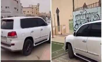 فيديو لـ”شاب” يقتحم مدرسة بالرياض ويفحط بسيارته .. والشرطة تطيح به!