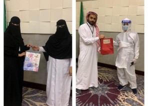 جمعية غيث بجازان تعايد المرابطين بالقطاع الصحي ورجال الأمن وأبطال الهلال الأحمر