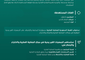 تأسيس جمعيات ومنظمات أهلية ” غير ربحية” في مجالات الملكية الفكرية في المملكة تأسيس جمعيات ومنظمات أهلية ” غير ربحية” في مجالات الملكية الفكرية في المملكة