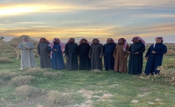 سعادة اللواء الطيار متقاعد “رشيد فايز بن هون الذيابي” يزور مضيف بن هادي الربيعي قرب محمية روض بن هادي بـ”الحائط”