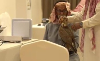 قارب عمره المائة.. أكبر صقار سعودي يشارك بمهرجان الملك عبدالعزيز بالرياض