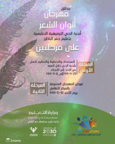 “خنساء المدينة” هذه الليلة في أمسية شعرية ضمن فعاليات مهرجان”ألوان الشعر” بحفر الباطن
