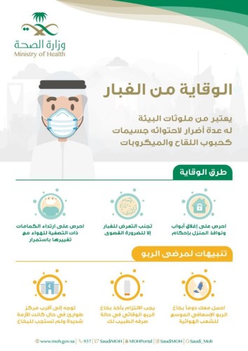 “صحة الرياض” لمرضى الربو : كونوا على حذر في التعامل مع موجة الغبار