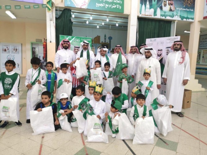 بلدية بني حسن تشارك مدرسة نعاش في اليوم الوطني 89