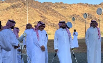 حائل تشهد ظاهرة دخول قرص الشمس من فتحة مرصد مشار الفلكي