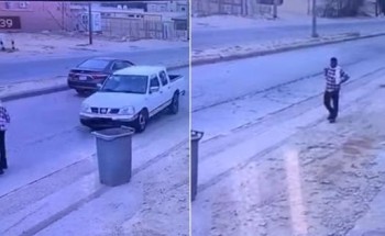 شاهد .. فيديو مروع يرصد فيه لحظة دهس عامل هندي في أحد طرق حفر الباطن