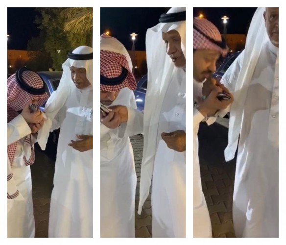 شاهد: «الشيخ» محمد بن مبيريك يهدي أبنائه ثلاثة سيارات بمناسبة ترقيتهم  اثنان منهم بالحرس الوطني  وتخرج الآخر من جامعة مانشستر