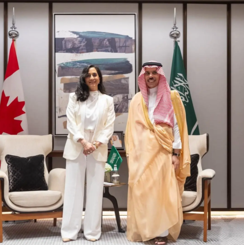 سمو وزير الخارجية يستقبل وزيرة خارجية كندا